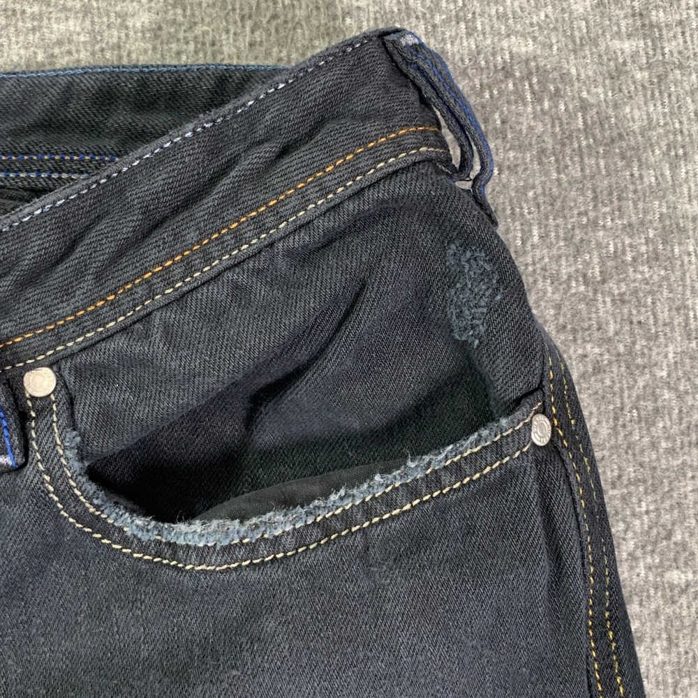 Vintage Diesel Zathan Jeans Men 34x31 Y2K Denim Button Fly Bootcut Linen Pant - Picture 5 of 13